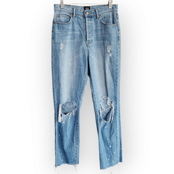 BDG Urban Outfitters High Waisted Slim Straight Tapered Leg Ripped Jeans 28 - Picture 1 of 9